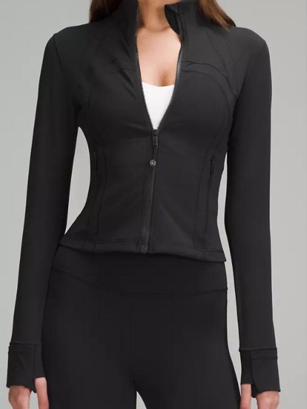 lululemon Define Cropped Jacket Nulu Black Size 6
